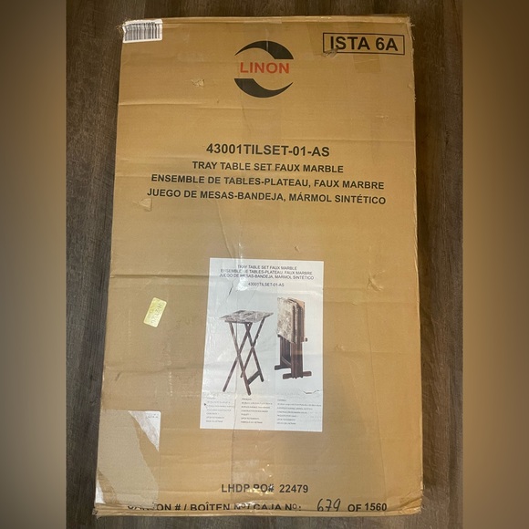 Linon Home Decor Other Linon Home Decor Tray Table Set Faux Marble